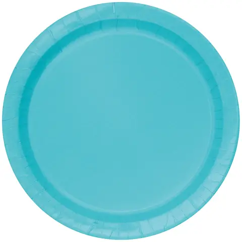 Unique Party Paper Plates, Teal, 22cm, 16 Pack