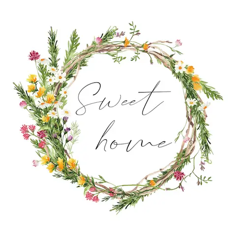 Beautiful flower door stickers, DIY door decorations,wreath