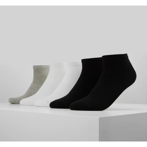 Urban Classics No-Show sokjes 5-pack, zwart/wit/grijs, maat 35-38