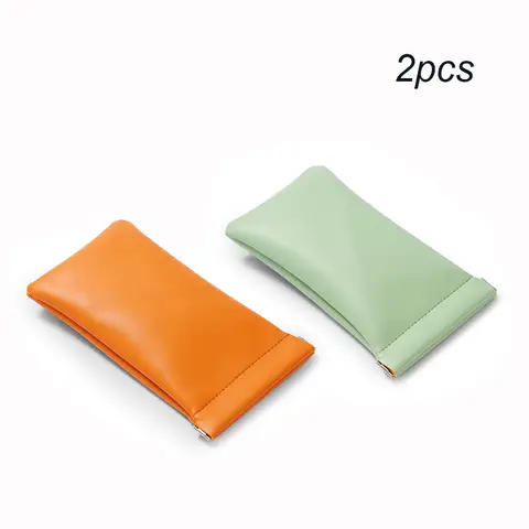 Oirlv 2 pieces Glasses Case Bag, Portable Sunglass Organizer Pouch Bags Soft PU Leather Glasses 2 units items