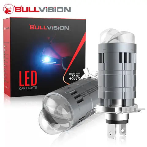 Bullvision H4 LED Light Bulbs, High and Low Beam, 16,000LM Brighteness ,Efficent Cooling System, Plug & Play,Pack of 1