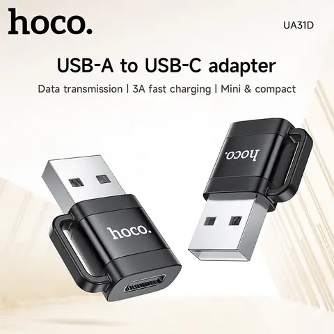HOCO UA31D USB-Stecker auf Typ-C-Buchse USB2.0 Adapter