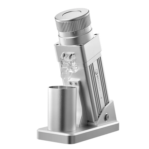 STARSEEKER E55 Pro Electric Coffee Grinder with 55mm Titanium Alloy Conical Burr, 72W AC Motor, Silver, Professional Espresso Grinder Equipped with Stepless Adjustment and Anti-powder-flying Technology, Suitable for Home and Café