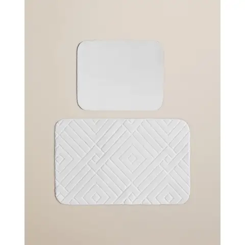 English Home Badematten-Set 60x100 cm + 50x60 cm Hellgrau