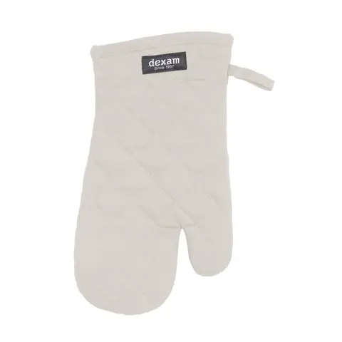 Dexam Single Oven Glove Love Colour 100% Cotton Stone
