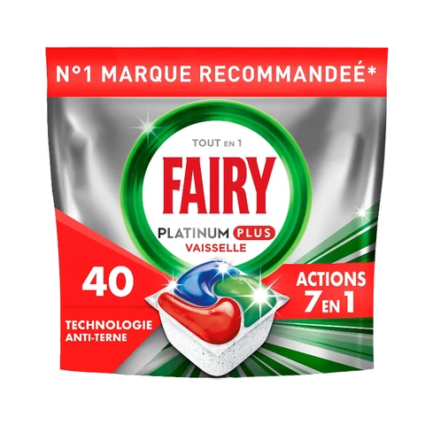 FAIRY Tablettes Lave-Vaisselle  Platinum Plus Original x40