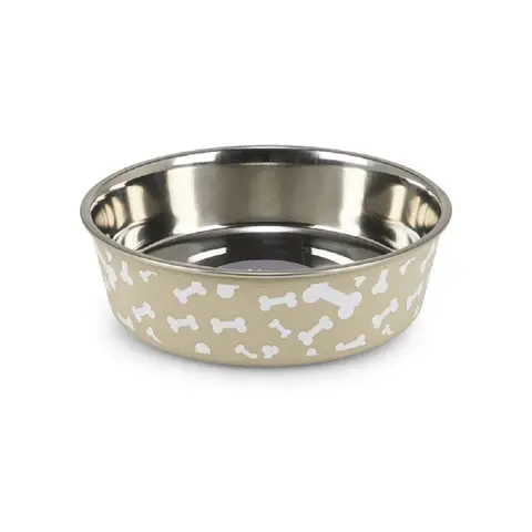 Petface Deli Bowl White Bones 17cm