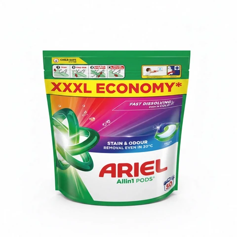 Ariel wascapsules – kleur alles-in-1 | 50 wasbeurten