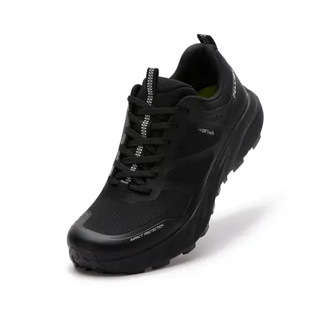 PELLIOT Chaussures de running Unisexe Course sur Route Léger Amorti – Stables et durables, Noir obsidienne (EU 43)