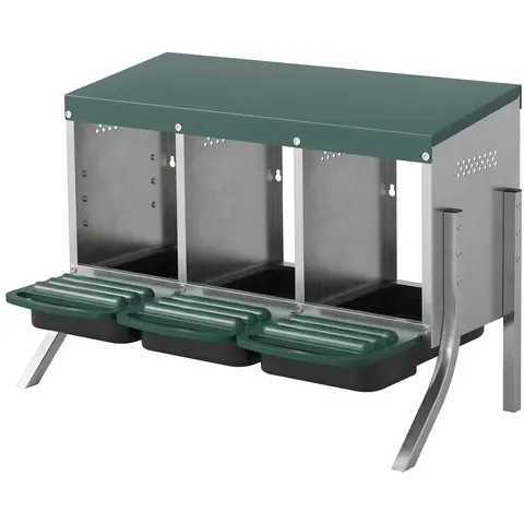 Produktbild von PawHut Hühnerstall Freilaufgehege Aus Stahl – 280x190x197cm, UV-beständig, Für 4–6 Hühner