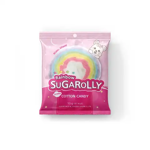 Sugarolly Rainbow Layered Cotton Candy
