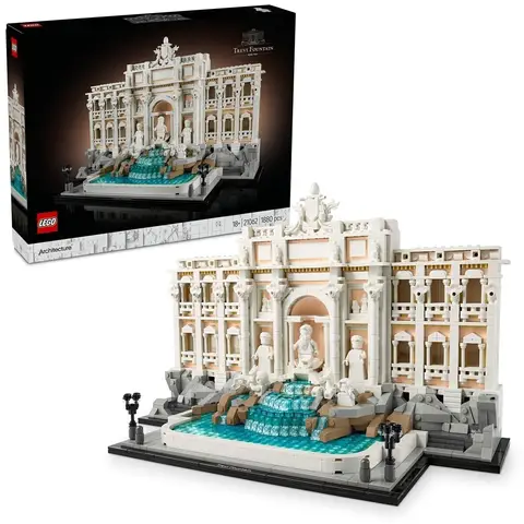 LEGO Architecture Trevi-Brunnen - Modell eines Wahrzeichens von Rom mit Mini-Figuren Skulpturen - Sammlerstück für Büro und Wohnzimmer - Geschenk für Erwachsene und Architekturliebhaber 21062