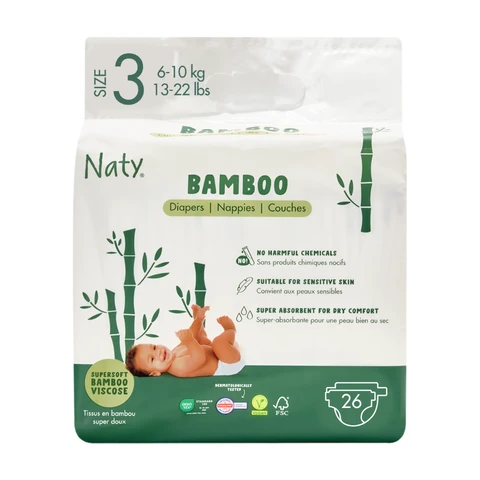 Naty Bamboo Nappies Size 3 26 Pack