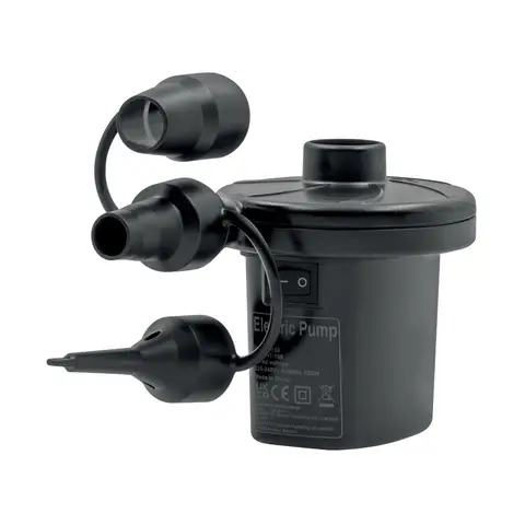 Milestone Camping Electric Air Pump with 3 Nozzles High Power 130W