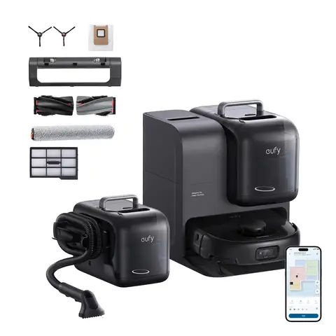 eufy Omni E28 Robot Vacuum & Mop with All-in-One Station and Portable Deep Cleaner