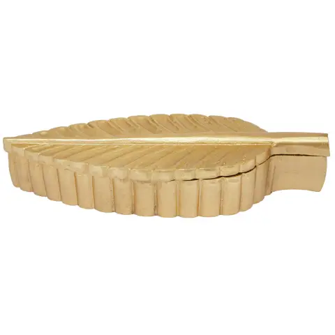 Prato Gold Finish Plume Box