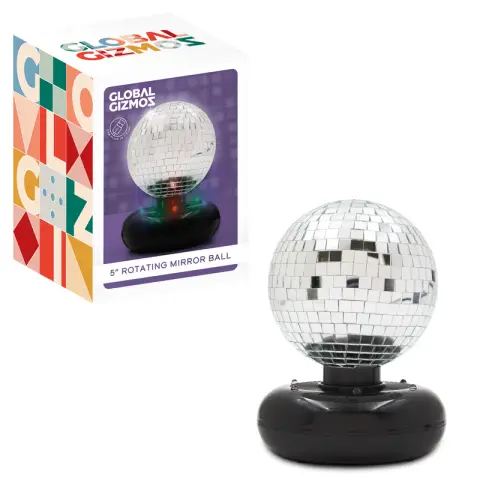 5 " Rotating Disco Mirror Ball with Lights