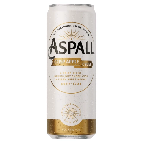 Aspall Crisp Apple Cider Cans 4.5% 4X330ML