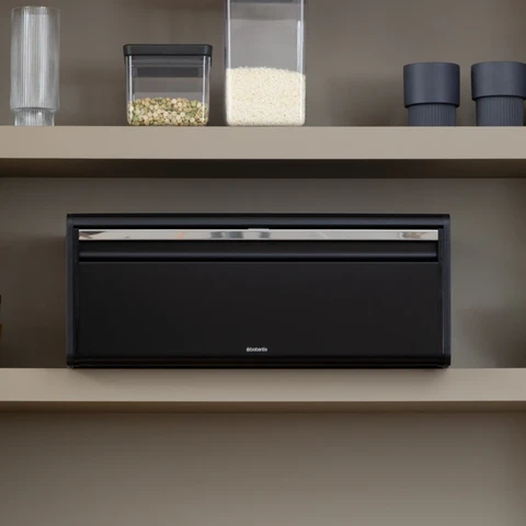Brabantia Fall Front Bread Bin - Matt Black