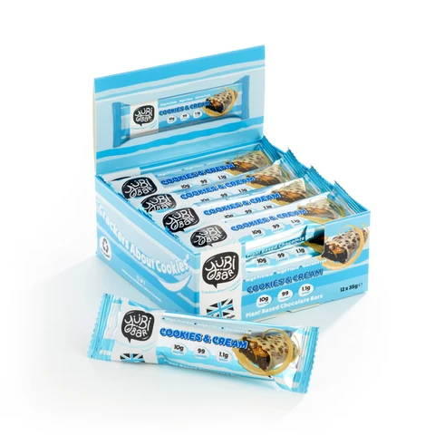 YuBi Protein Bars Cookies and Cream Flavour Multipack - 12 x 35 g