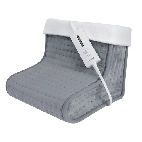 RUIANBAO Super Soft Flannel Fabric, 30*30*26CM, 1-5 Temperature Settings, 90min Auto Shut-off, Fast Heating, Removable Inner for Machine Wash, 3D Heating Foot Warmer