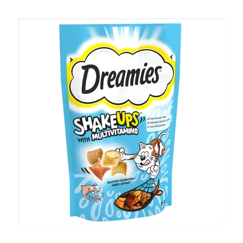 Dreamies Shakeups Multivitamins Seafood Celebration Cat & Kitten Treats 55g