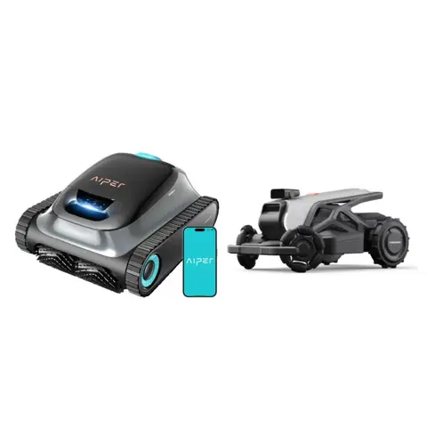 [Ensemble Jardin] Robot de piscine Aiper Scuba S1 + Tondeuse robot AI AirSeekers TRON SE, Équipement de jardin automatique intelligent, Contrôle via application, Étanchéité IPX6, Entretien complet de la pelouse et de la piscine