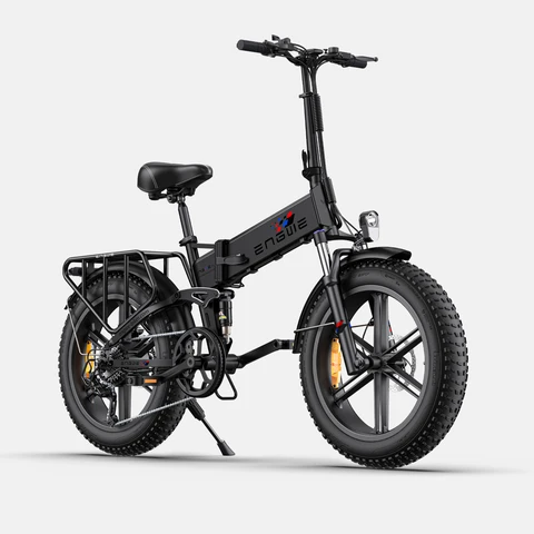 ENGWE Engine X elektrische vouwfiets met 48 V 13 Ah uitneembare accu, 250 W elektrische fiets, 20 x 4,0 inch fietssporen, all-terrain e-bike met 7 versnellingen, actieradius van 100 km - zwart