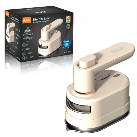 RAF Fer à repasser vapeur portable 2000 W, défroisseur vapeur à main pivotant à 180° avec réservoir d’eau de 90 ml, compact et léger, pour la maison, les voyages et une utilisation quotidienne