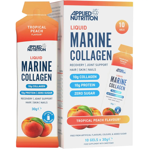 Applied Nutrition Marine Collagen Beauty Support Liquid Peach Flavour - 10 x 30g