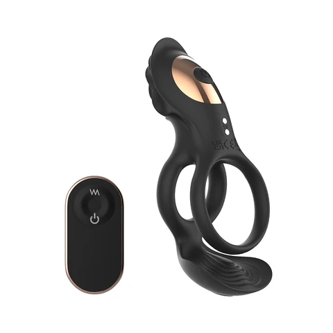 Moistor Kabelloser Vibrierender Penisring – 3 Stufen, 6 Vibrationsmodi, IPX7 wasserdicht, magnetisches USB-Laden, ideal für Paare, Modell K012-2