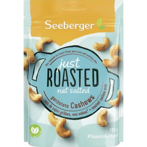 Seeberger Just Roasted Cashews 150g