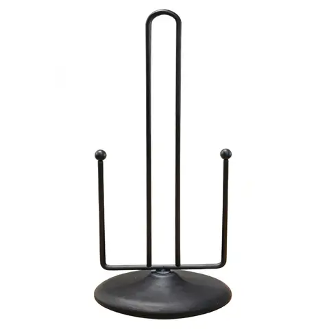 JU7CER Black Kitchen Cleaning Paper Towel Holder - Countertop Standing, with Fixing Rod, Modern & Minimalist Design, Ideal for Home Use
