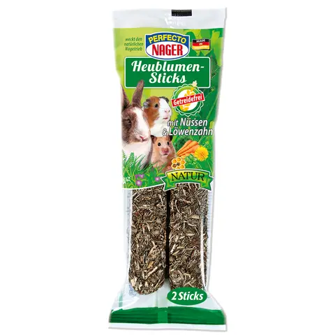 Perfecto Nager Heublumensticks Nüsse & Löwenzahn 2 x 60 g 