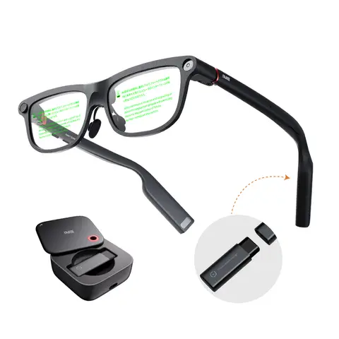 INMO GO3 Smart-Brille (mit Display) – KI & AR-gestützt | Ultraleicht 58 g & 1500 Nits Helligkeit | Echtzeit-Übersetzung in 98+ Sprachen, AR-Navigation & Meeting-Notizen | Perfekt für den täglichen Arbeitsalltag