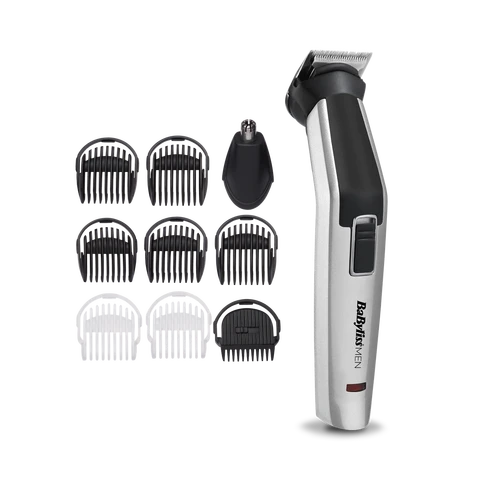 Babyliss Men 7255U 10-in-1 Titanium Multi-Trimmer - Silver & Black