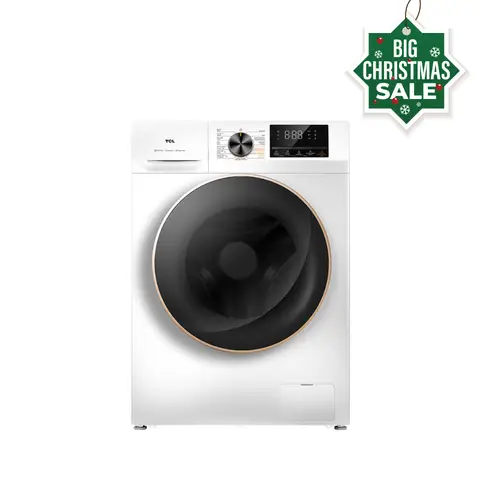 TCL Washer Dryer, 10 kg/6kg, with Smart DD Motor, Eliminating Bacteria System, Steam Wash,Wash & Dry 60 mn, Quick Wash 15mn, Child Lock, Delay End, 10 Years Motor Warranty [Energy Class A/E] CP1210WA0