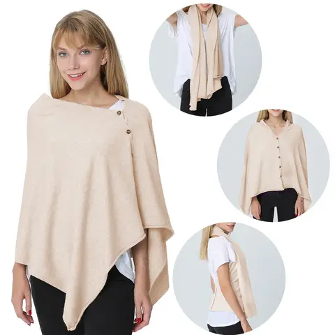 PULI Womens Shawl 44044 beigeF