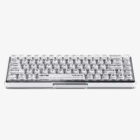 Lofree 1% Transparentes 68-Tasten Mechanisches Keyboard mit Jellyfish Switches, Bluetooth 5.1/Kabelgebundener Dual-Modus, Weißes Hintergrundlicht Gaming-Tastatur für Mac/Windows/Android, OE907