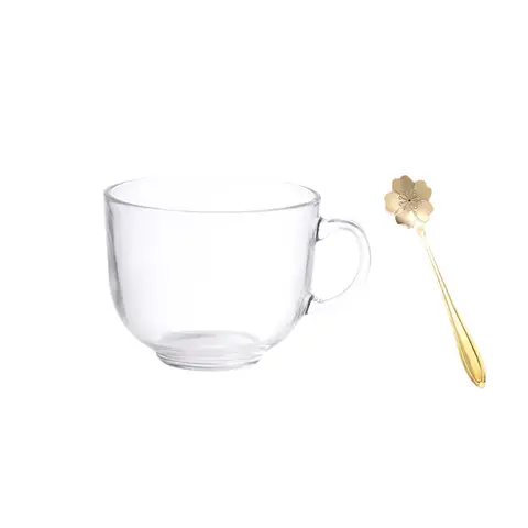 BJ 450ml Milk Cup with Spoon, Single-Piece Pack