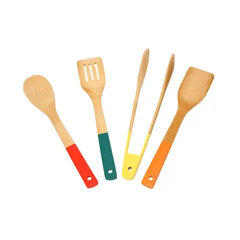 School of Wok Set of 4 Bamboo Tools