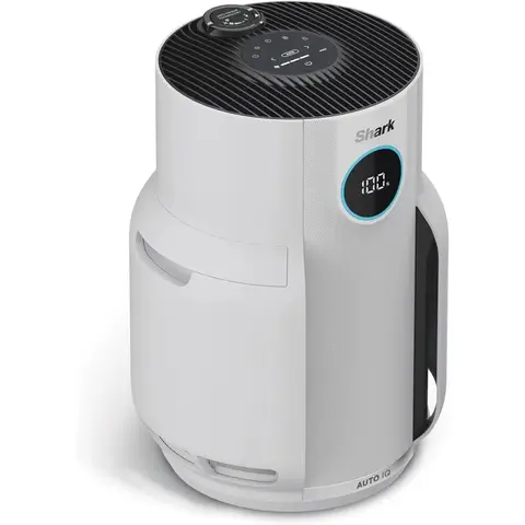 Shark NeverChange Air Purifier for up to 5 Years: Living Room, Capacity 60 m², HEPA Filter Lasts 5 Years, Captures 99.97% of Allergens, Auto Mode, Quiet, LED Display, White.