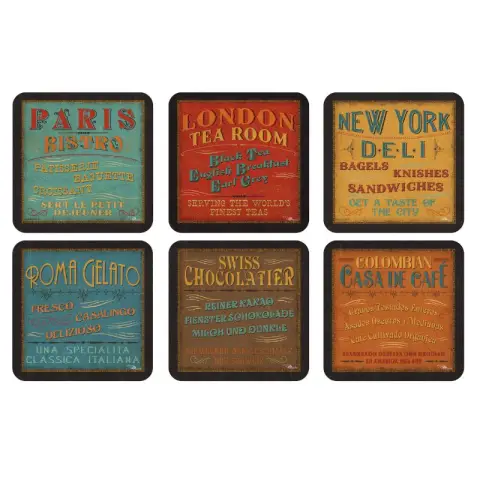 Pimpernel Lunchtime Set of 6 Coasters