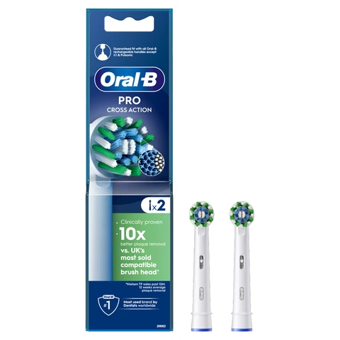Oral-B Pro Cross Action Toothbrush Heads 2 pack