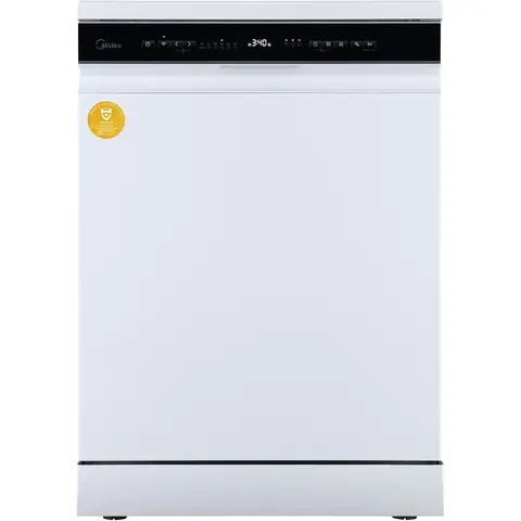 Midea Spülmaschine 45 cm MDWEF1034DW-WE, Geschirrspüler Freistehend 10 Maßgedecke, Besteckkorb, höhenverstellbarer Oberkorb, Aqua-Stopp, Startzeitvorwahl, Weiß [Energieklasse C]