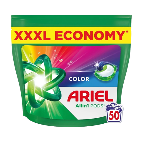 Ariel wascapsules – kleur alles-in-1 | 50 wasbeurten