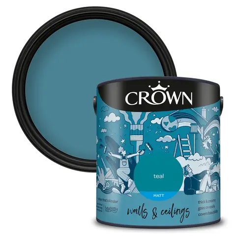 CROWN Matt Emulsion Teal 2.5L