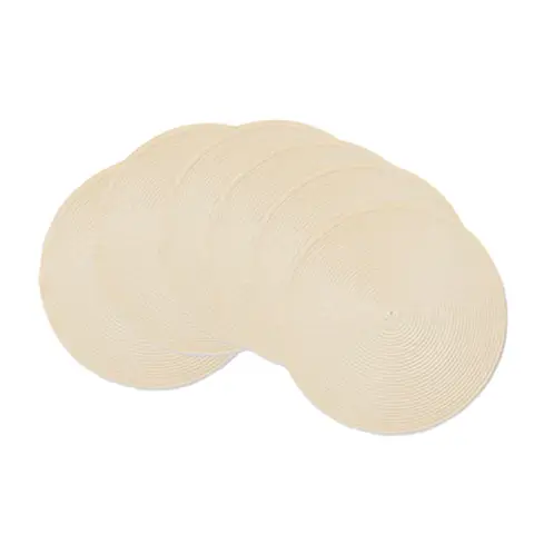 PP Round Placemat
Zhongyuan Pearl Rice，Set of 6 Round Braided Placemats Table Mats for Dining Tables Washable Non-Slip Place Mats 15 inch for Home Decoration