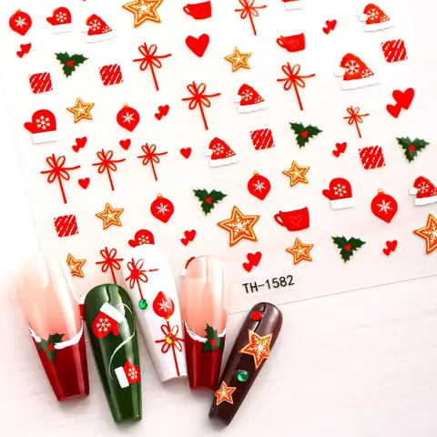 【Christmas Edition】MeoMagic Christmas gel nail stickers Self Adhesive Nail Decoration TH-1582 (Only stickers)