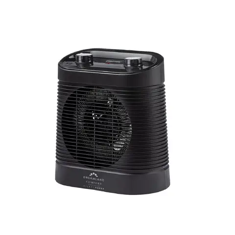 Dreamland Silent Power Comfort Fan Heater – Ceramic Technology, 2000W, Silence System, Digital Control – Grey
